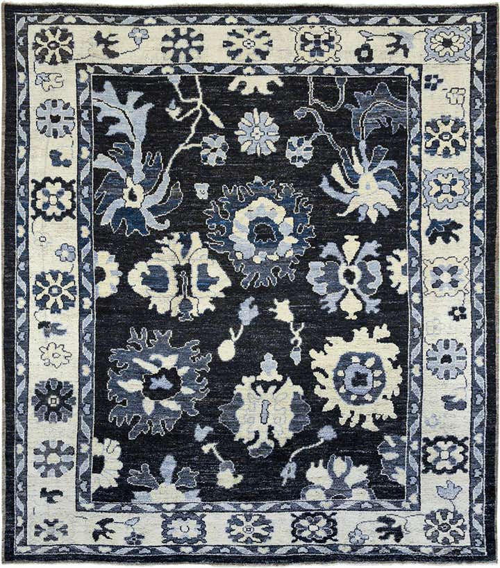 13' x 14' 8 Hand Knotted Oushak Wool Rug