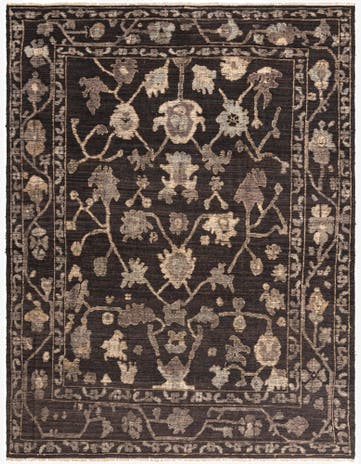 9' 3 x 12' 3 Hand Knotted Oushak Wool Rug