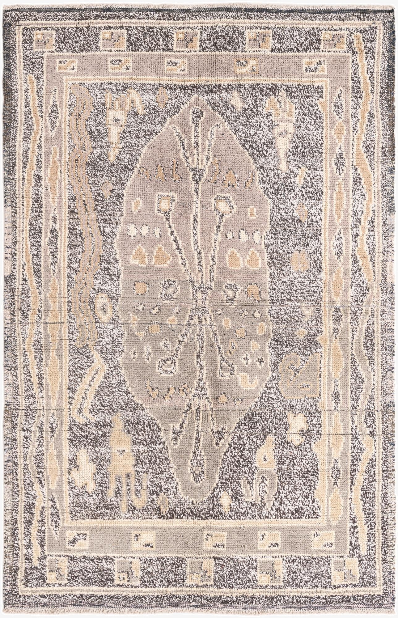 5' 1 x 8'  Hand Knotted Oushak Wool Rug