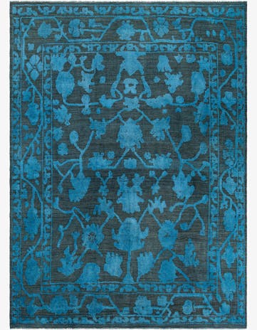 9' x 12' 4 Hand Knotted Oushak Wool Rug
