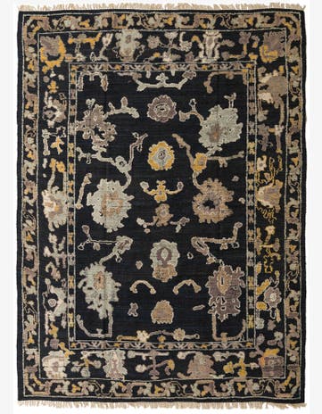 9' 4 x 12' 7 Hand Knotted Oushak Wool Rug