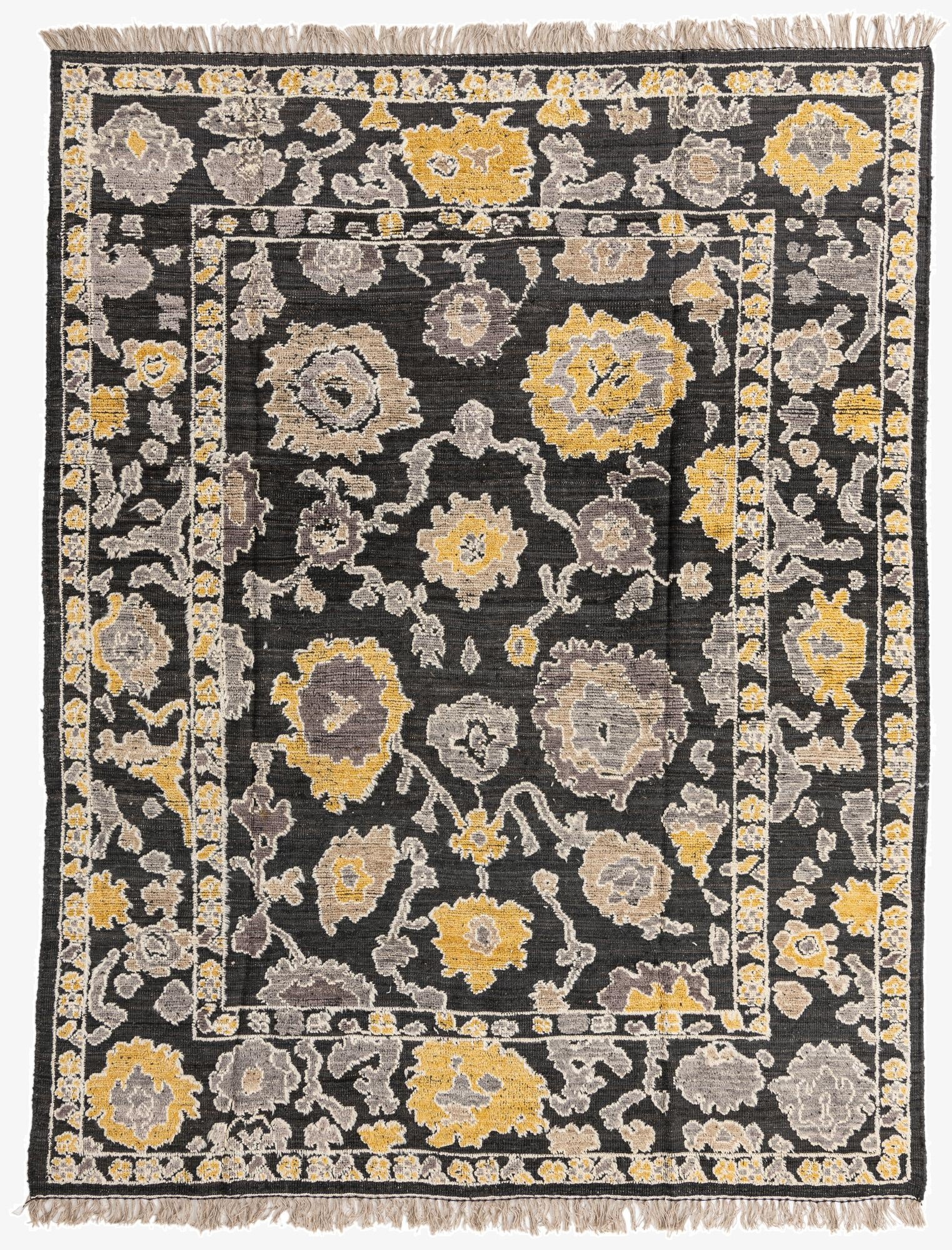 8' x 10' 4  Hand Knotted Oushak Wool Rug