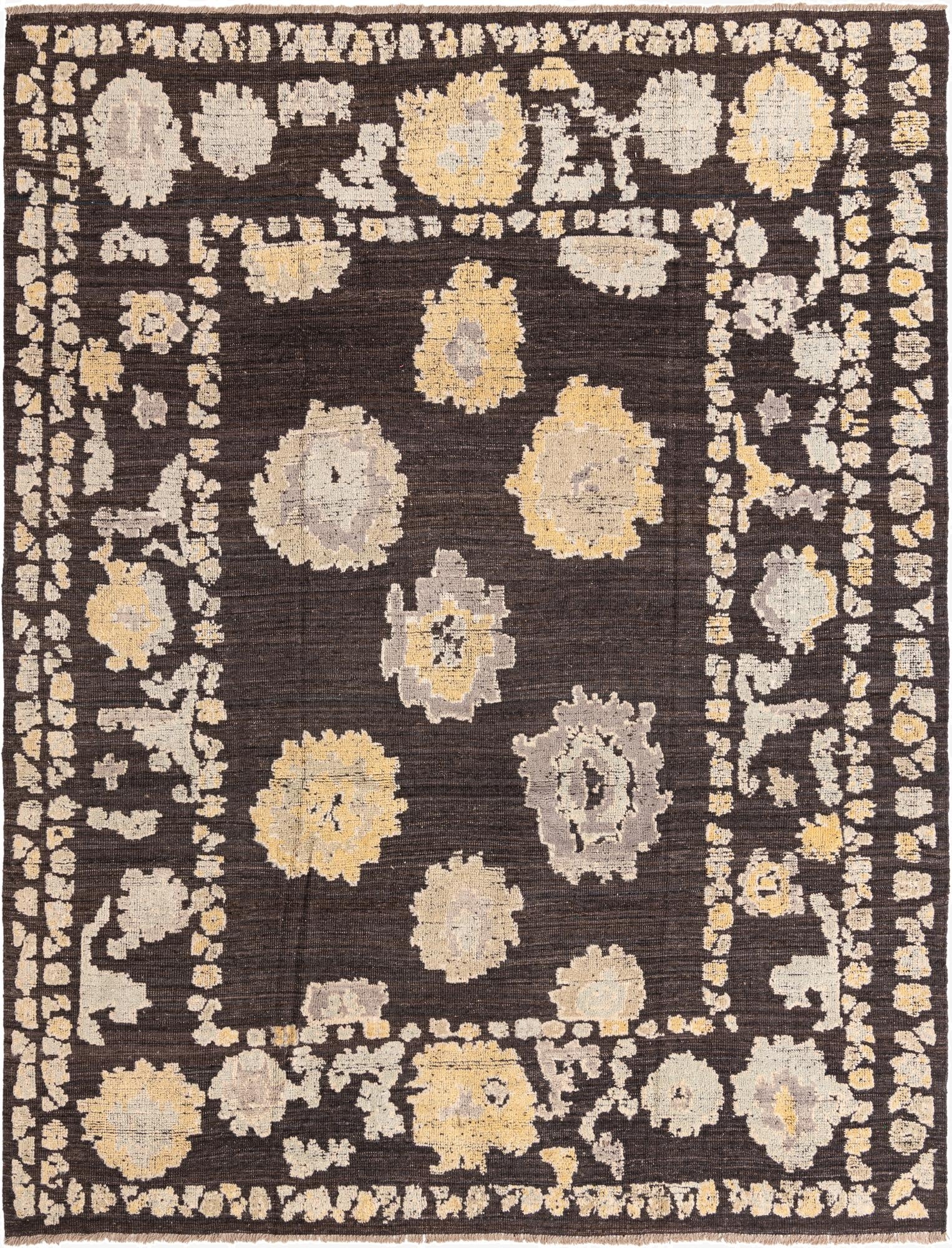 9' 4 x 12' 1  Hand Knotted Oushak Wool Rug