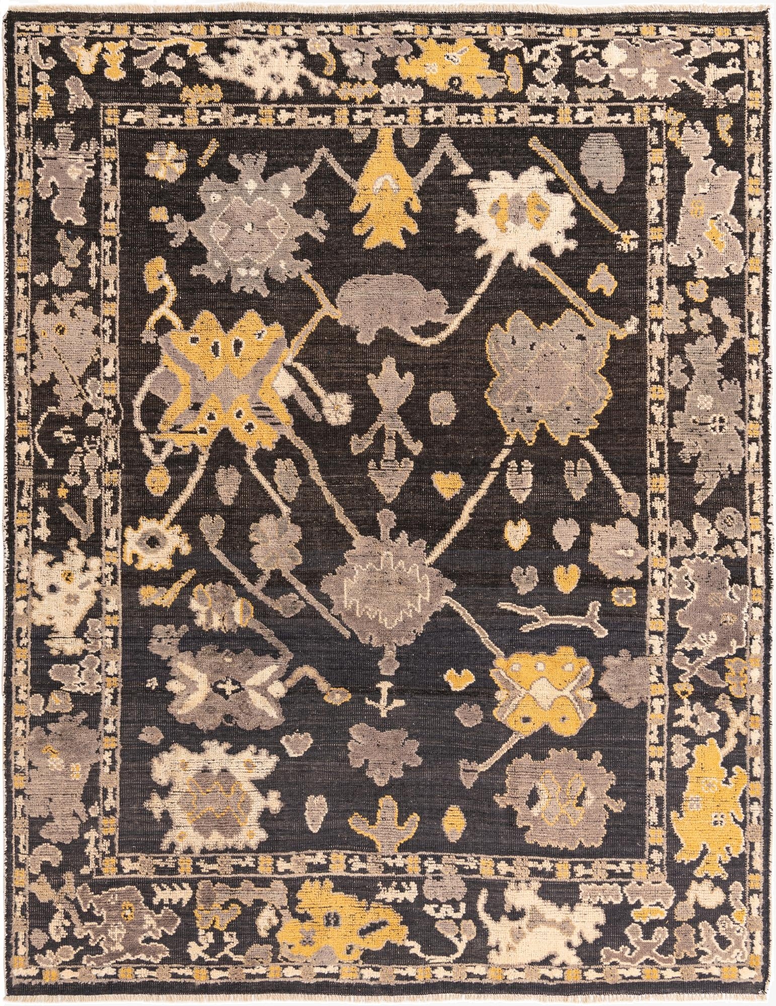8' 3 x 10' 7  Hand Knotted Oushak Wool Rug