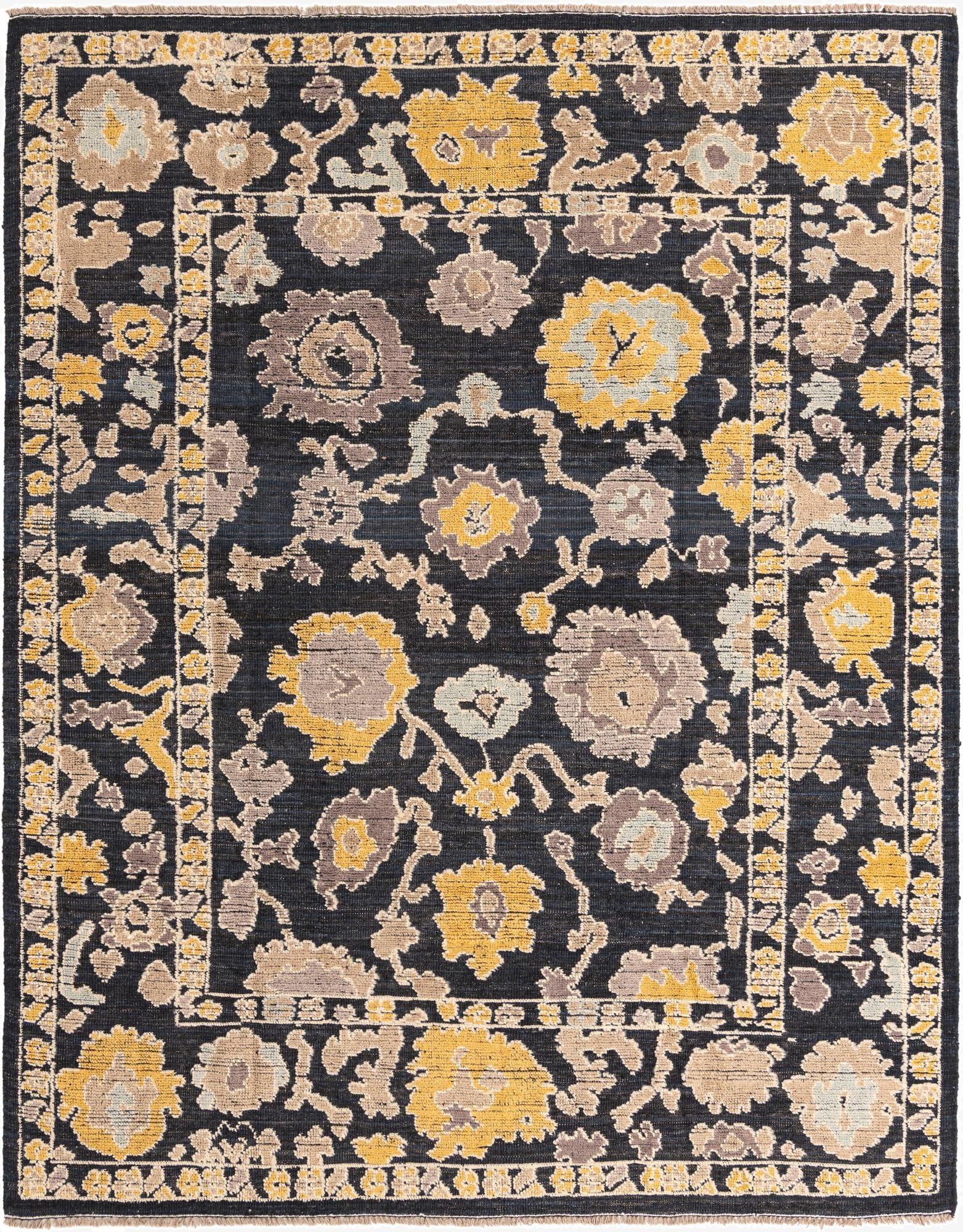 8' 2 x 10' 5  Hand Knotted Oushak Wool Rug
