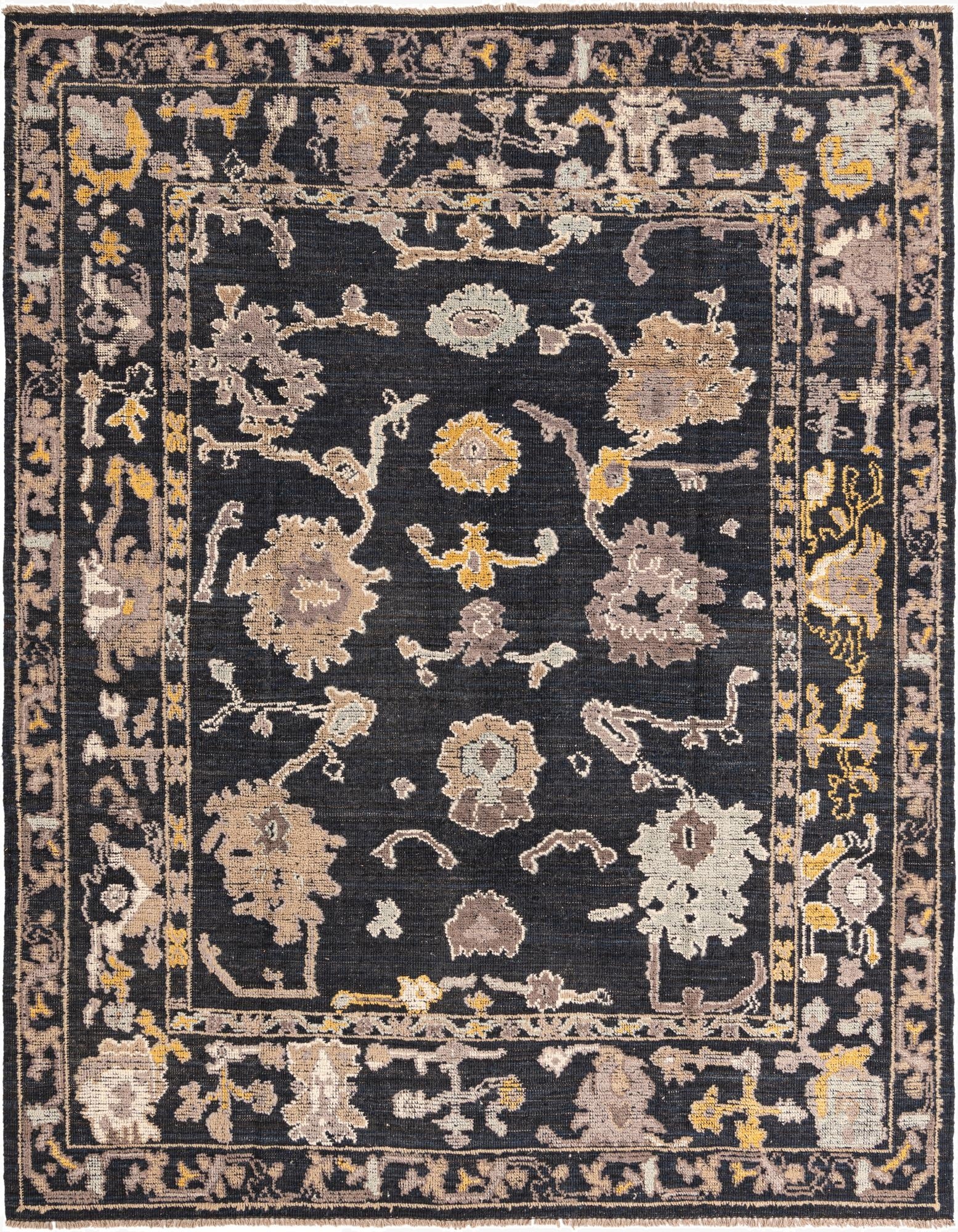 8' 5 x 10' 7  Hand Knotted Oushak Wool Rug