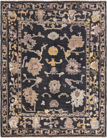 8' 5 x 10' 7 Hand Knotted Oushak Wool Rug