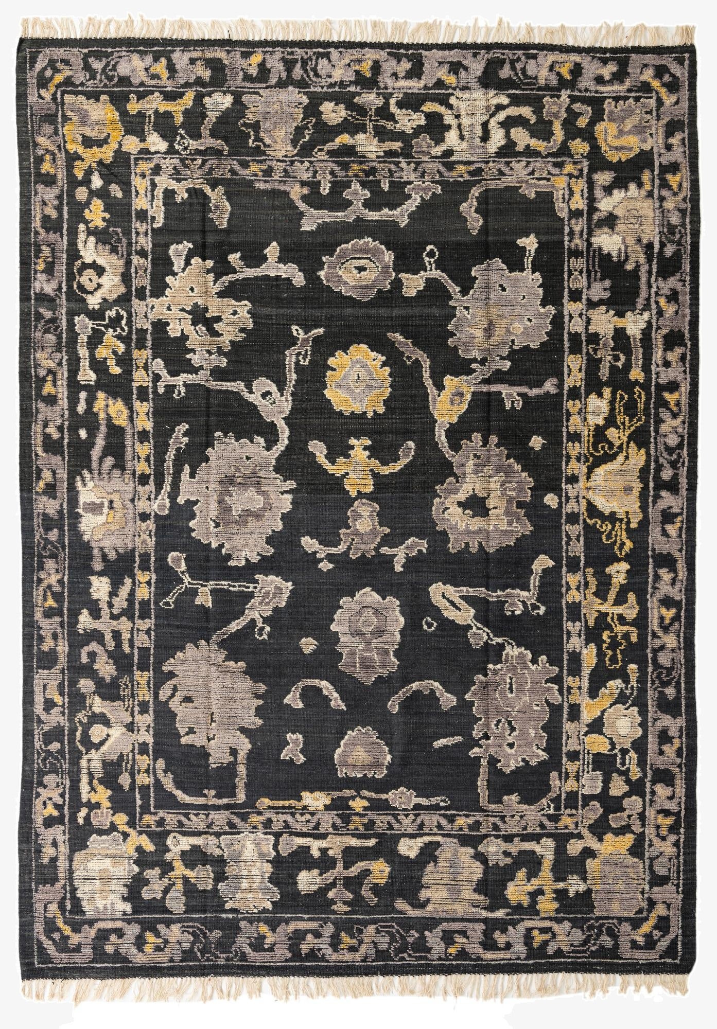 8' 10 x 12' 4  Hand Knotted Oushak Wool Rug