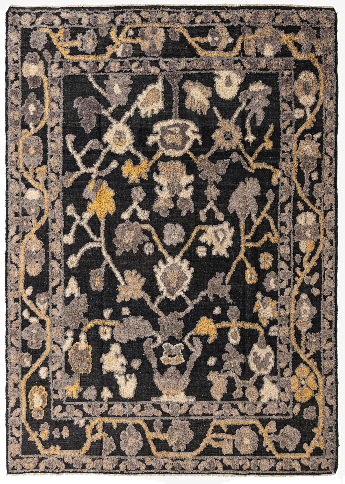 8' 7 x 12' 2  Hand Knotted Oushak Wool Rug