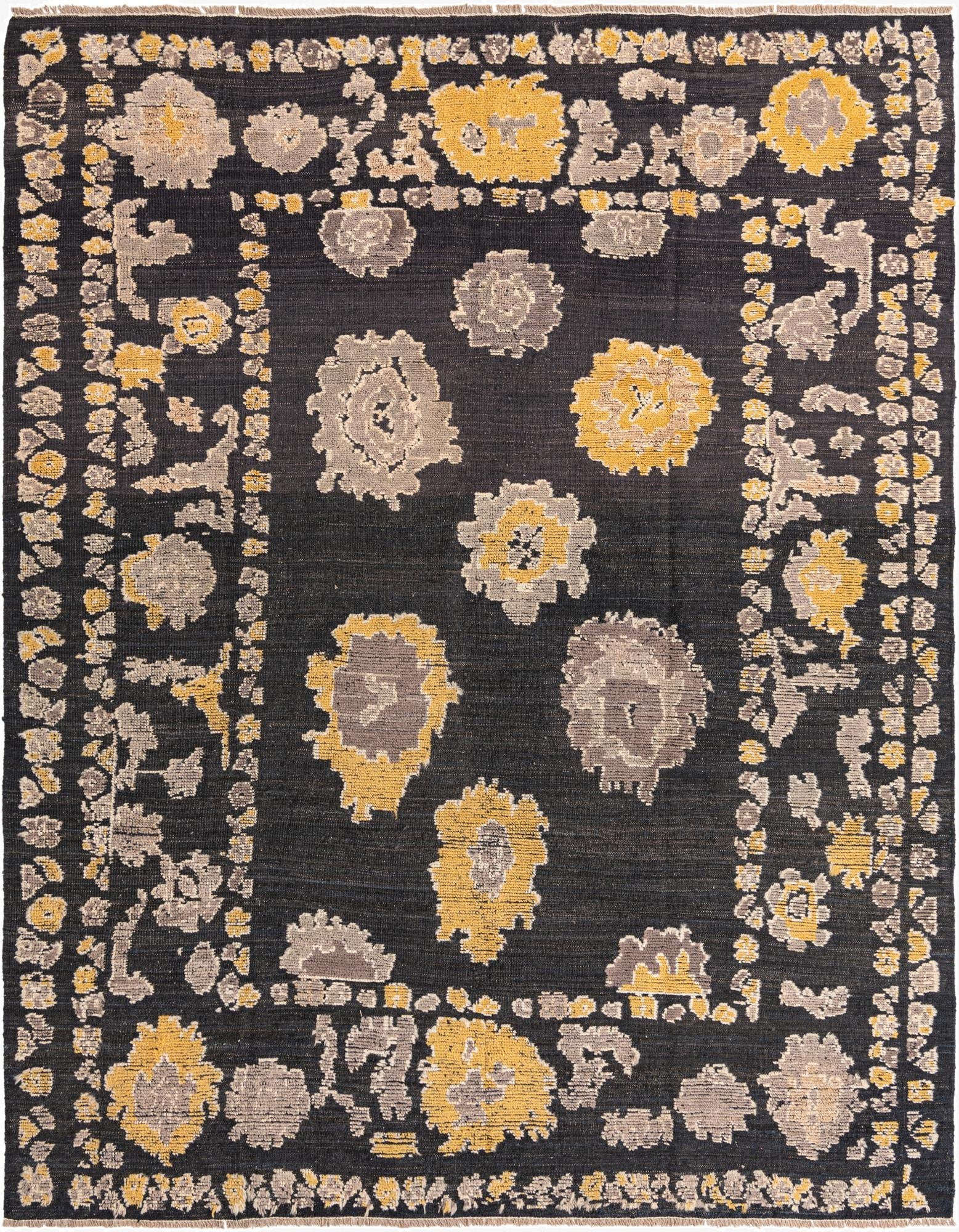 8' 3 x 10' 8  Hand Knotted Oushak Wool Rug