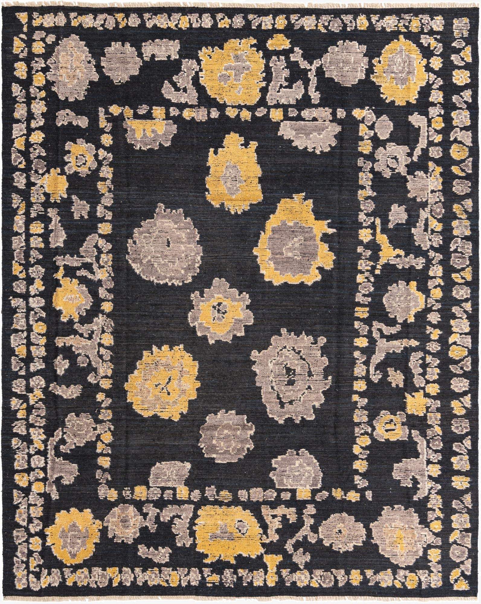 8' 3 x 10' 4  Hand Knotted Oushak Wool Rug