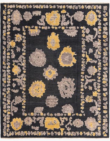 8' 3 x 10' 4 Hand Knotted Oushak Wool Rug