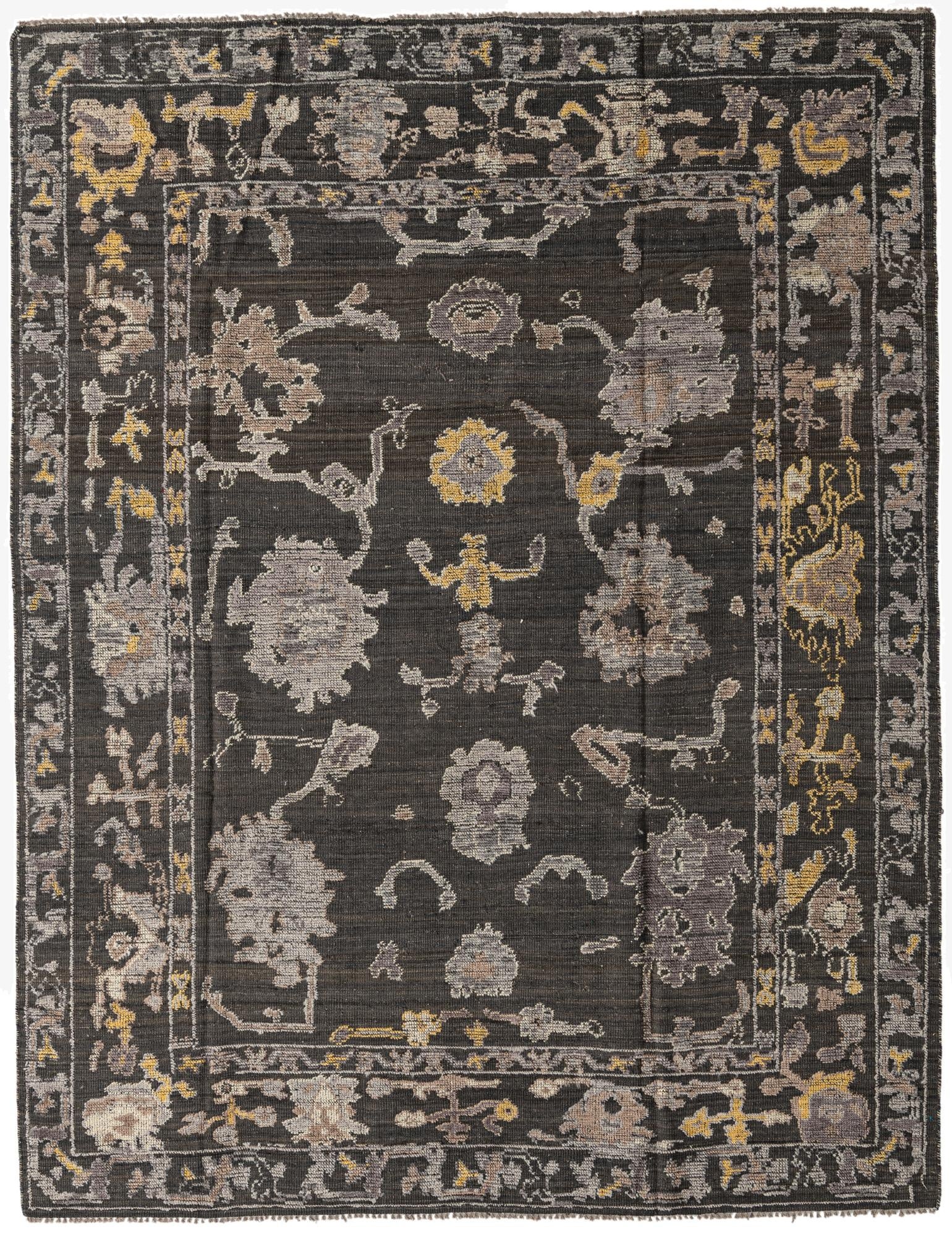 8' x 10' 2  Hand Knotted Oushak Wool Rug