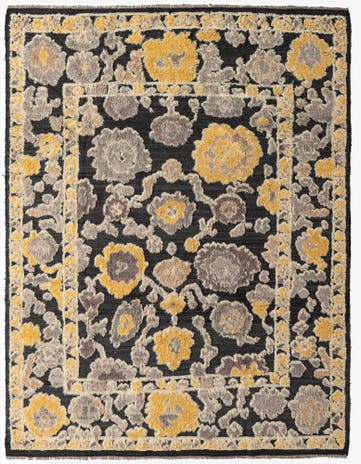8' x 10' 4 Hand Knotted Oushak Wool Rug