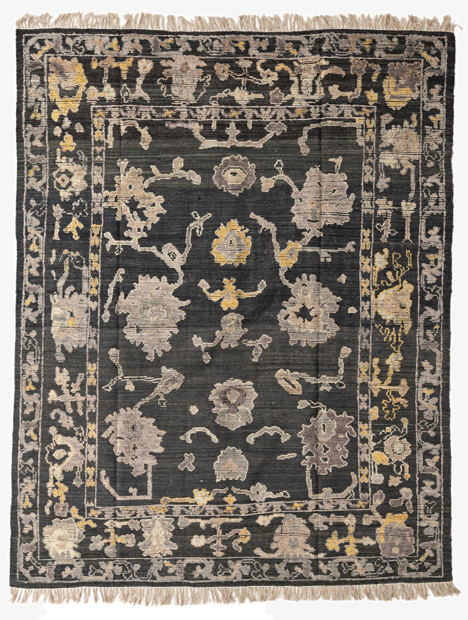 8' x 10' 2  Hand Knotted Oushak Wool Rug