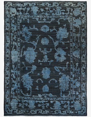 9' 2 x 12' 10 Hand Knotted Oushak Wool Rug