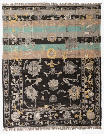 8' 4 x 10' 1 Hand Knotted Oushak Wool Rug