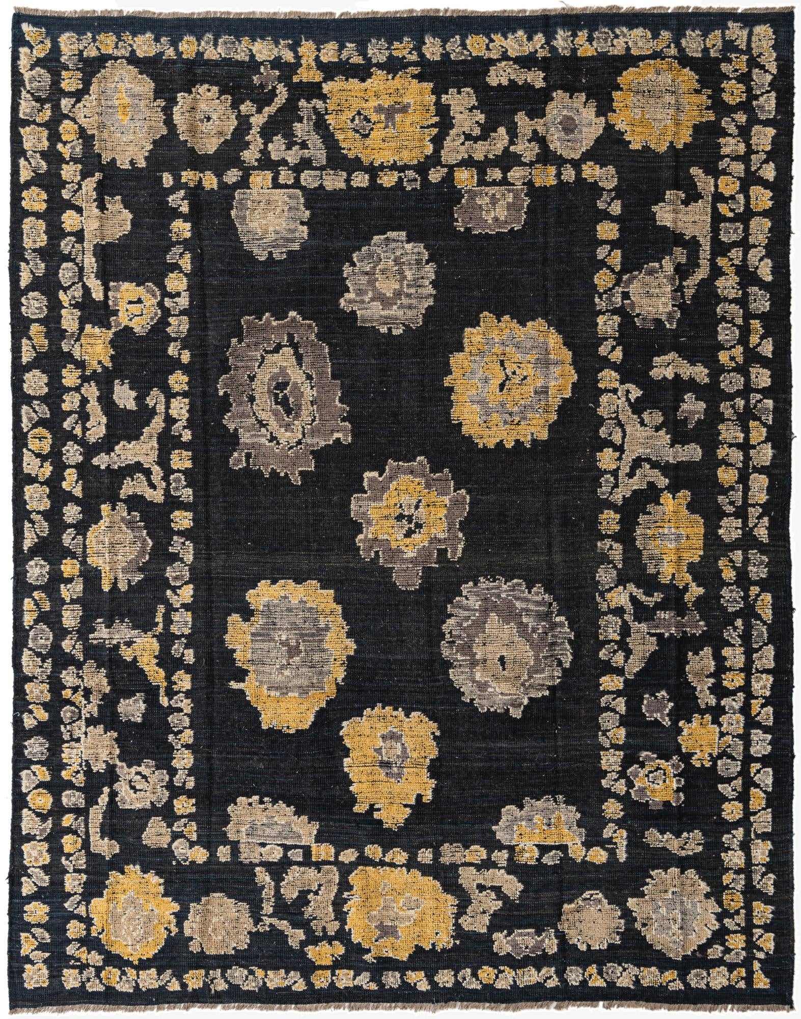 8' 2 x 10' 4  Hand Knotted Oushak Wool Rug