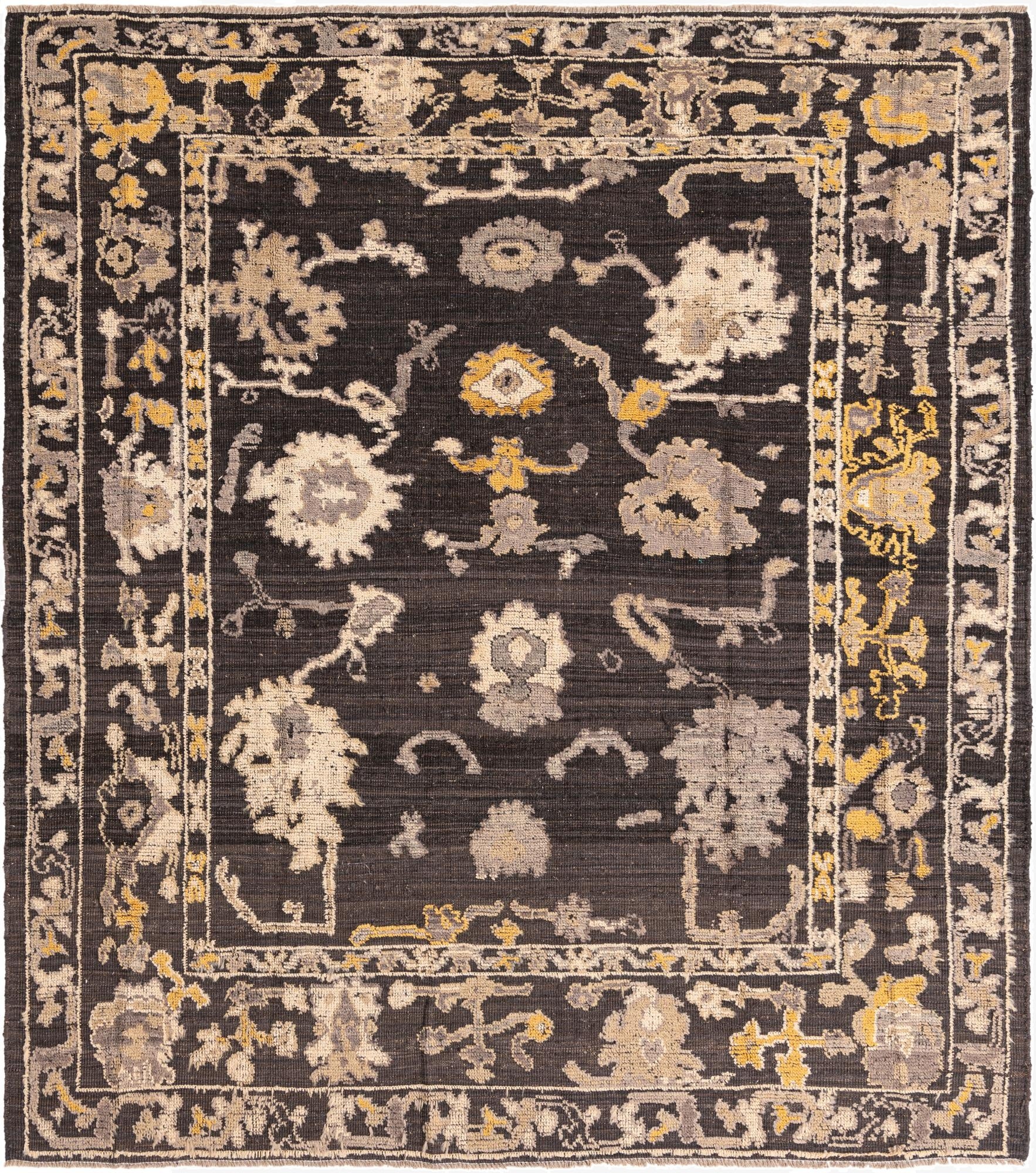 8' 5 x 9' 5  Hand Knotted Oushak Wool Rug