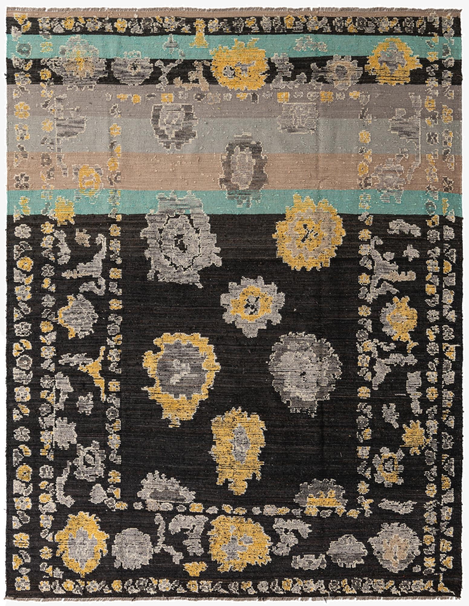 8' 4 x 10' 7  Hand Knotted Oushak Wool Rug