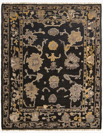 8' 2 x 10' 3 Hand Knotted Oushak Wool Rug