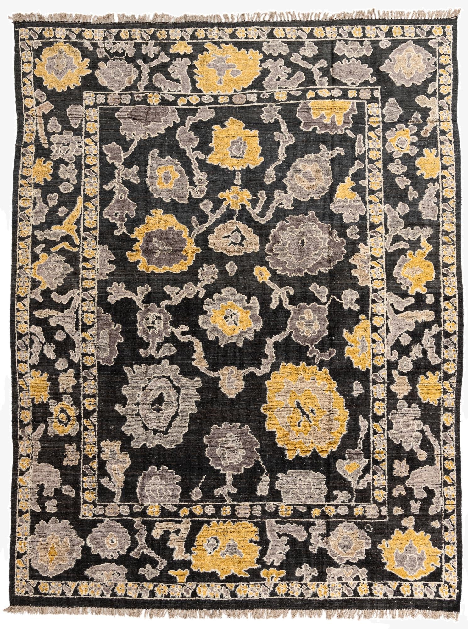 9' x 11' 9  Hand Knotted Oushak Wool Rug