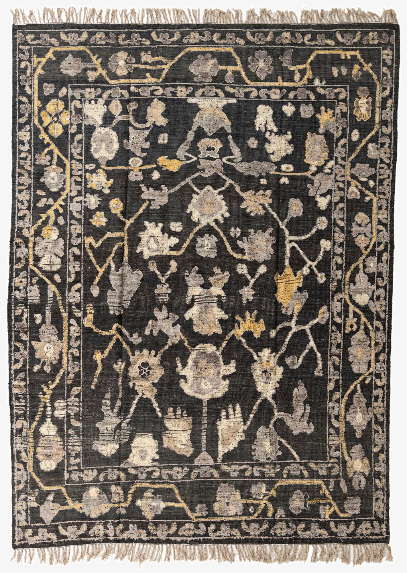 9' 3 x 12' 8  Hand Knotted Oushak Wool Rug