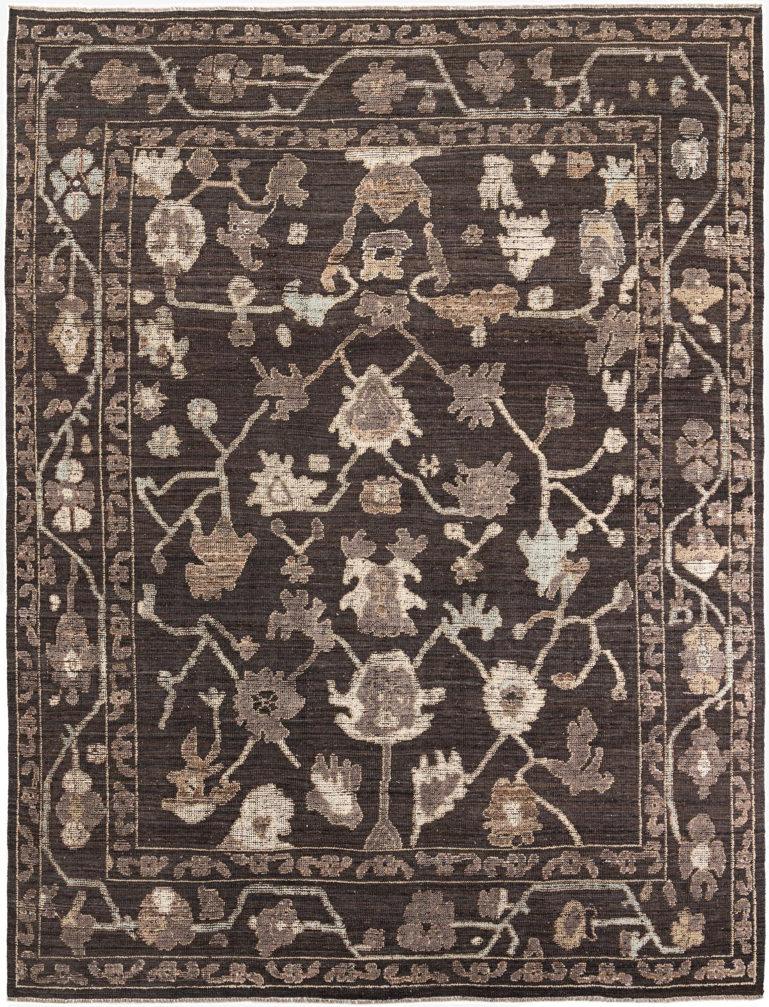 8' 5 x 12' 3  Hand Knotted Oushak Wool Rug