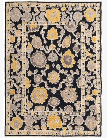 8' x 10' 10 Hand Knotted Oushak Wool Rug