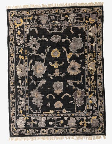 9' 4 x 12' 5 Hand Knotted Oushak Wool Rug