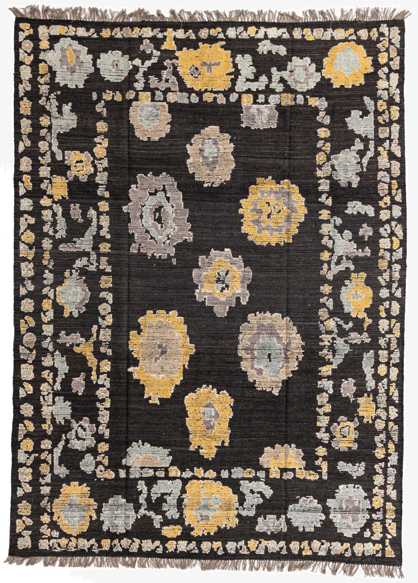 9' 2 x 12' 5  Hand Knotted Oushak Wool Rug