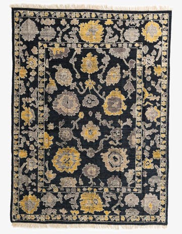 8' x 11' Hand Knotted Oushak Wool Rug