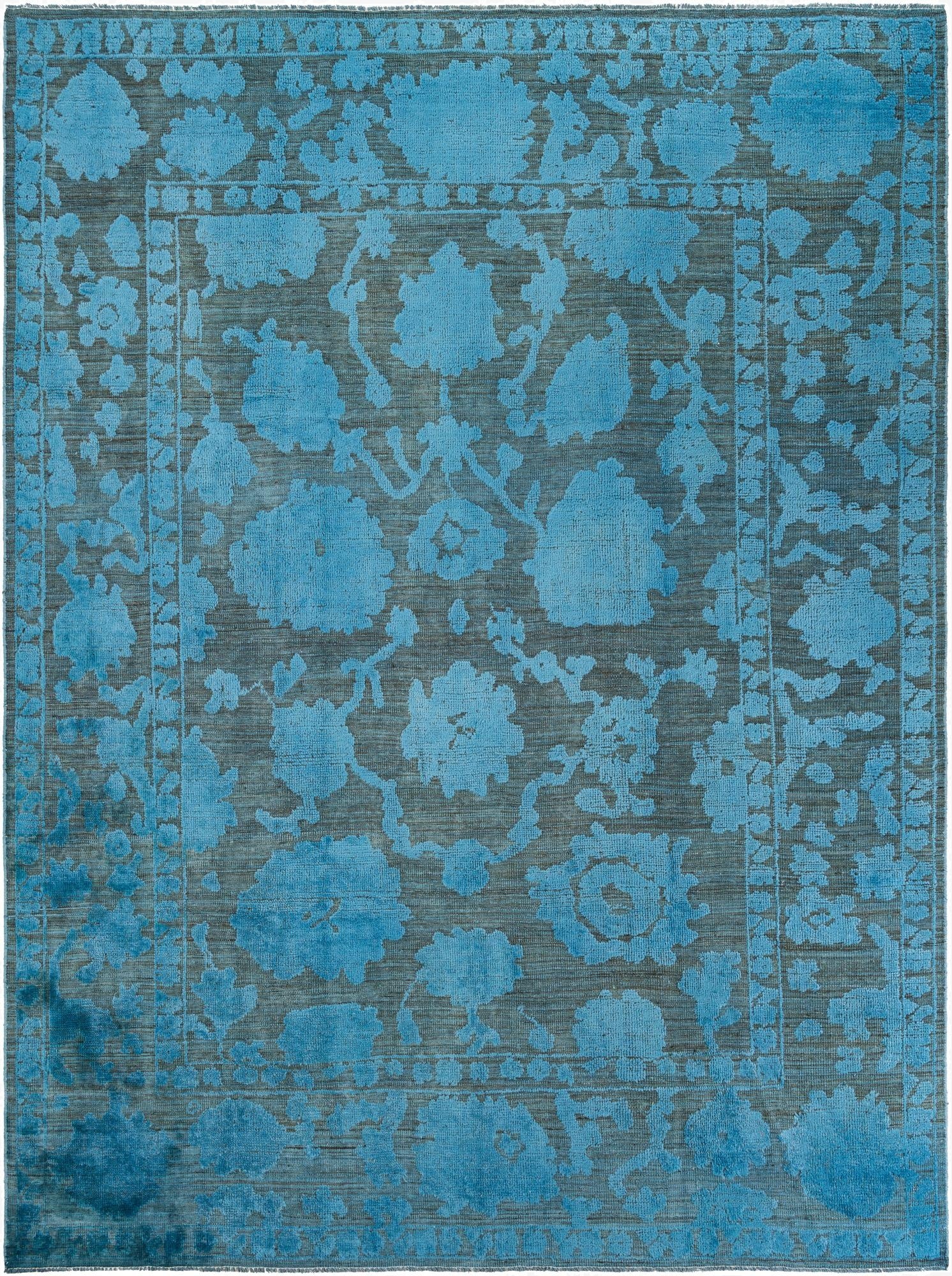 9' x 12' 1  Hand Knotted Oushak Wool Rug