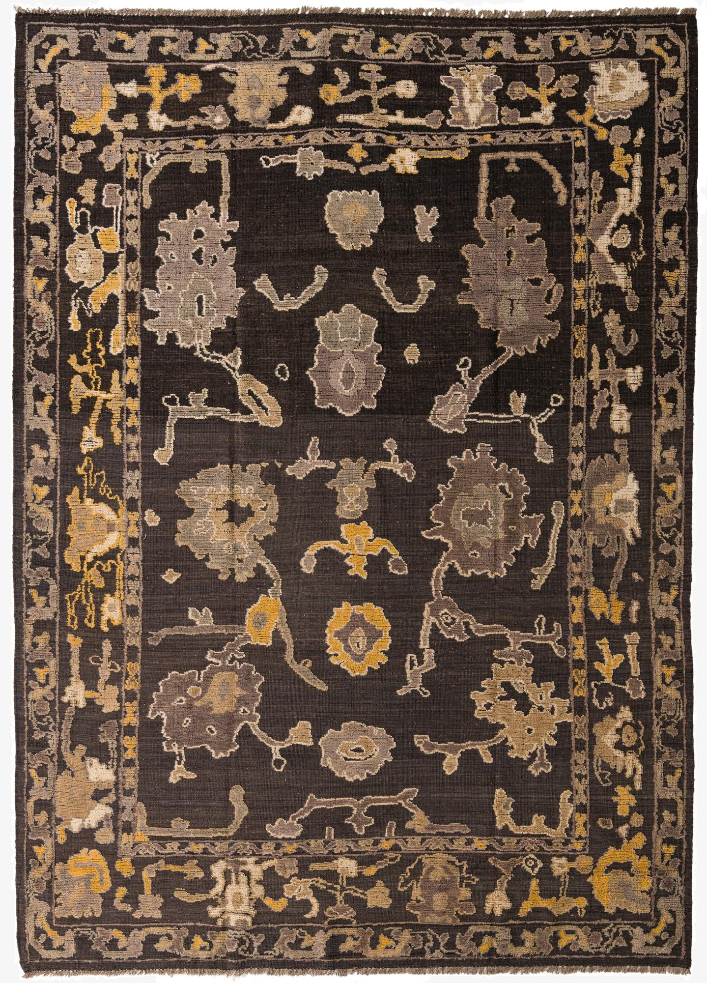 9' 10 x 13' 9  Hand Knotted Oushak Wool Rug