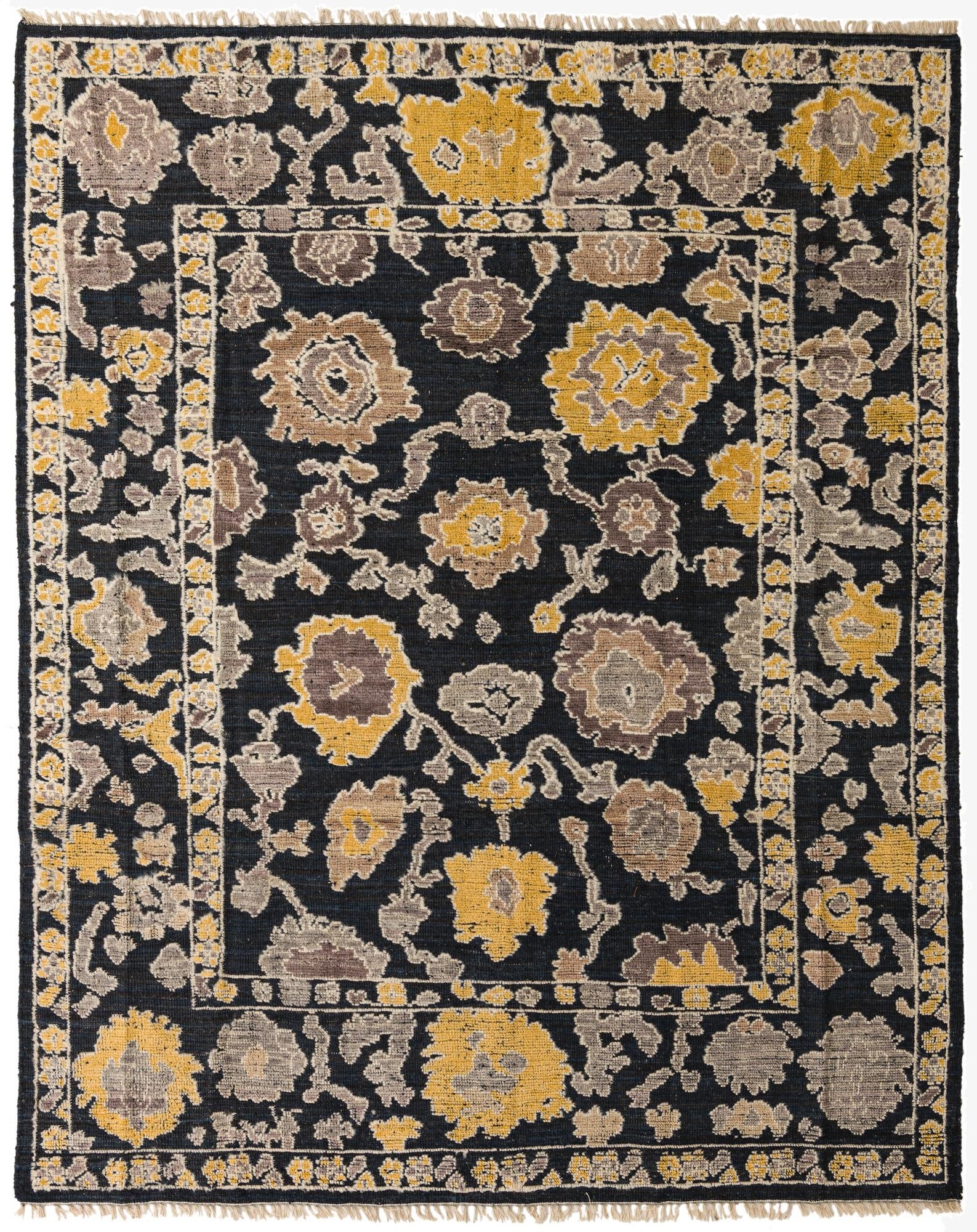 8' 2 x 10' 1  Hand Knotted Oushak Wool Rug
