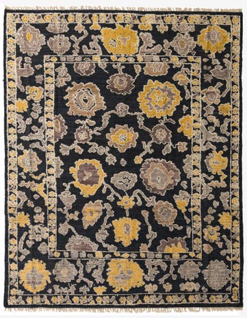 8' 2 x 10' 1 Hand Knotted Oushak Wool Rug