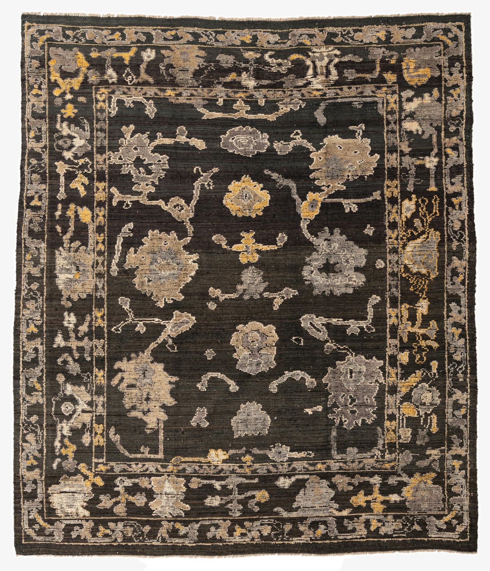 8' 2 x 9' 7  Hand Knotted Oushak Wool Rug