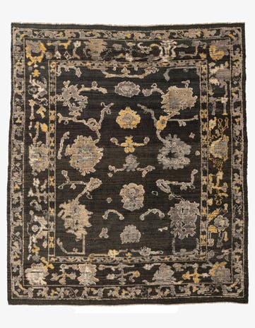 8' 2 x 9' 7 Hand Knotted Oushak Wool Rug