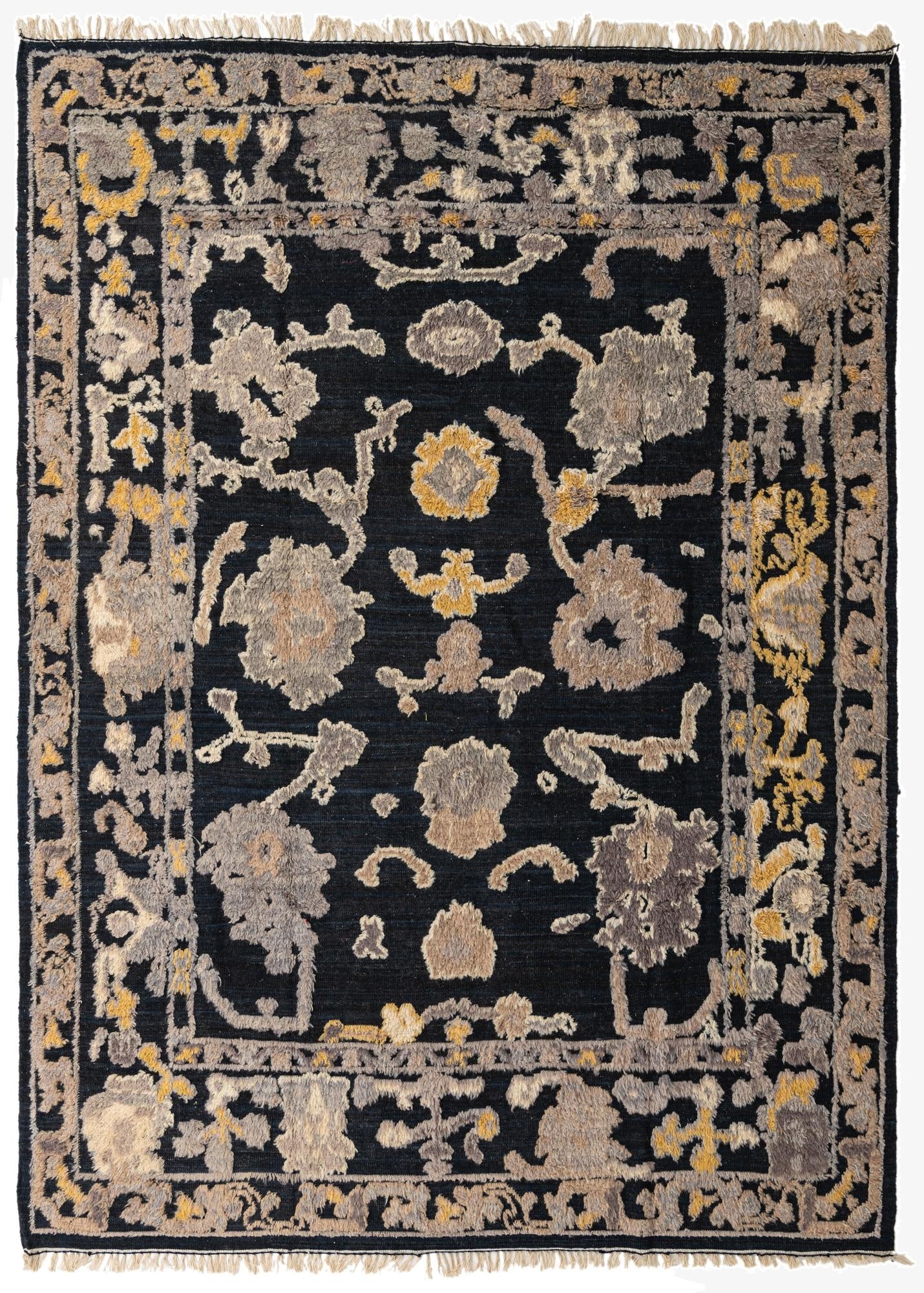 9' 1 x 12' 6  Hand Knotted Oushak Wool Rug