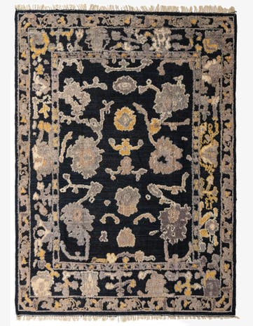 9' 1 x 12' 6 Hand Knotted Oushak Wool Rug