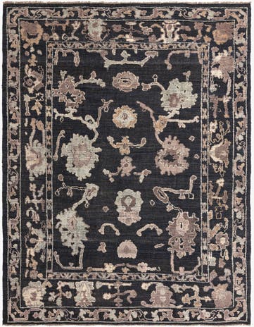 9' 5 x 12' 2 Hand Knotted Oushak Wool Rug