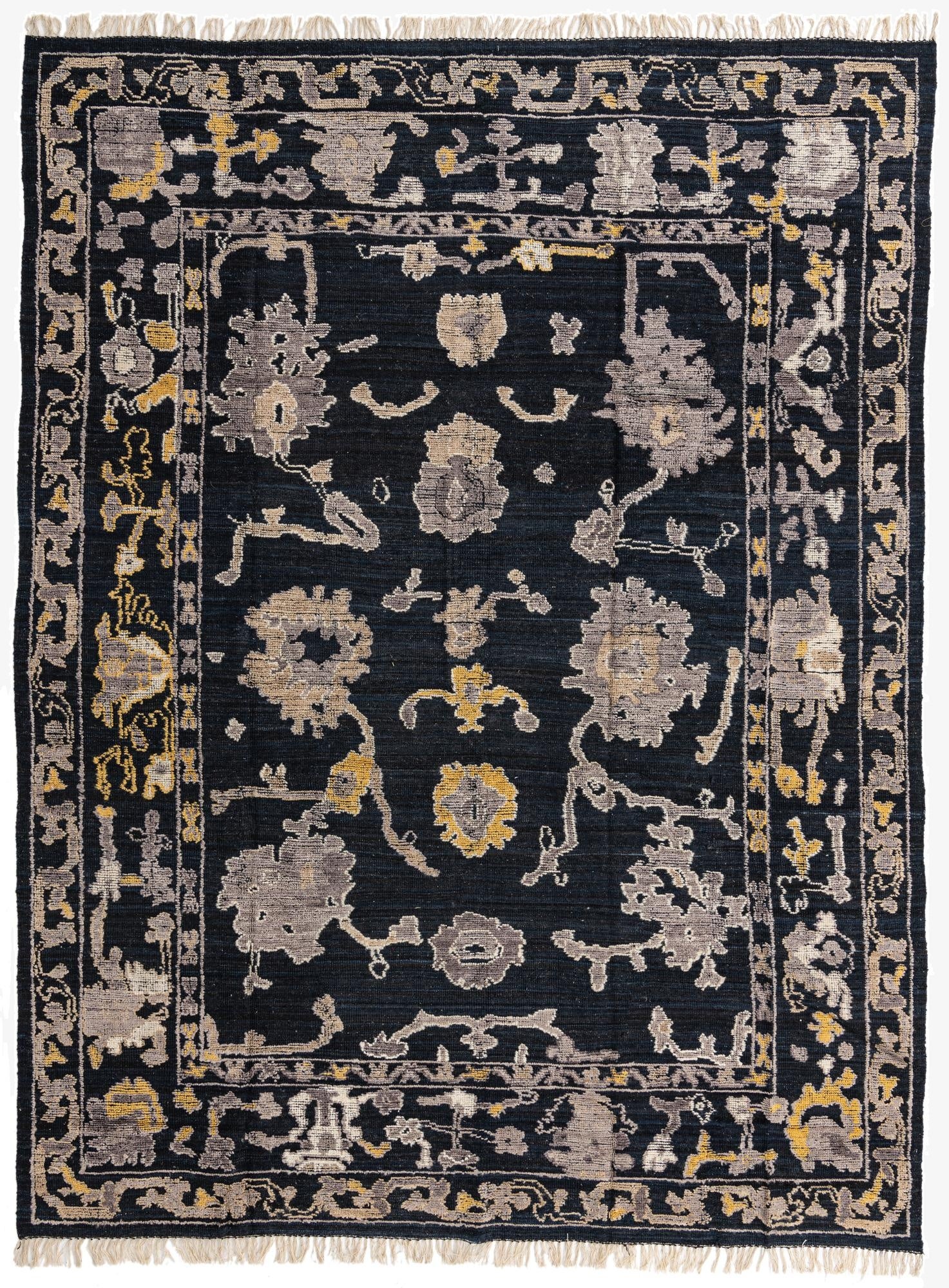 9' 5 x 12' 6  Hand Knotted Oushak Wool Rug