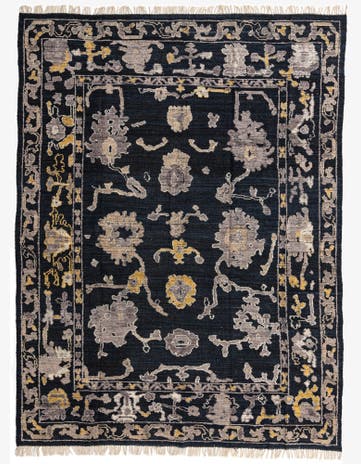 9' 5 x 12' 6 Hand Knotted Oushak Wool Rug