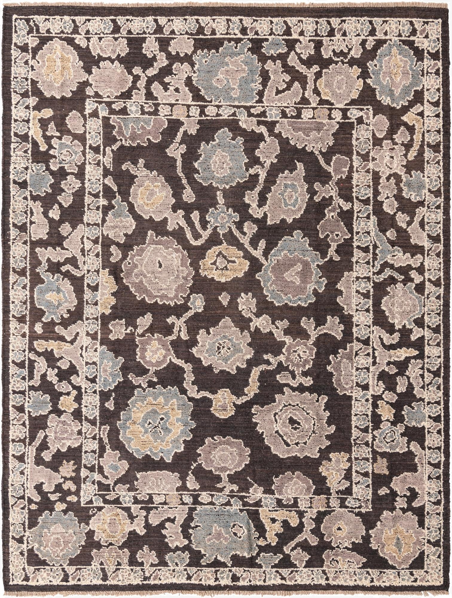 8' 3 x 10' 9  Hand Knotted Oushak Wool Rug