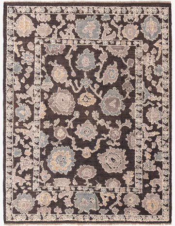 8' 3 x 10' 9 Hand Knotted Oushak Wool Rug