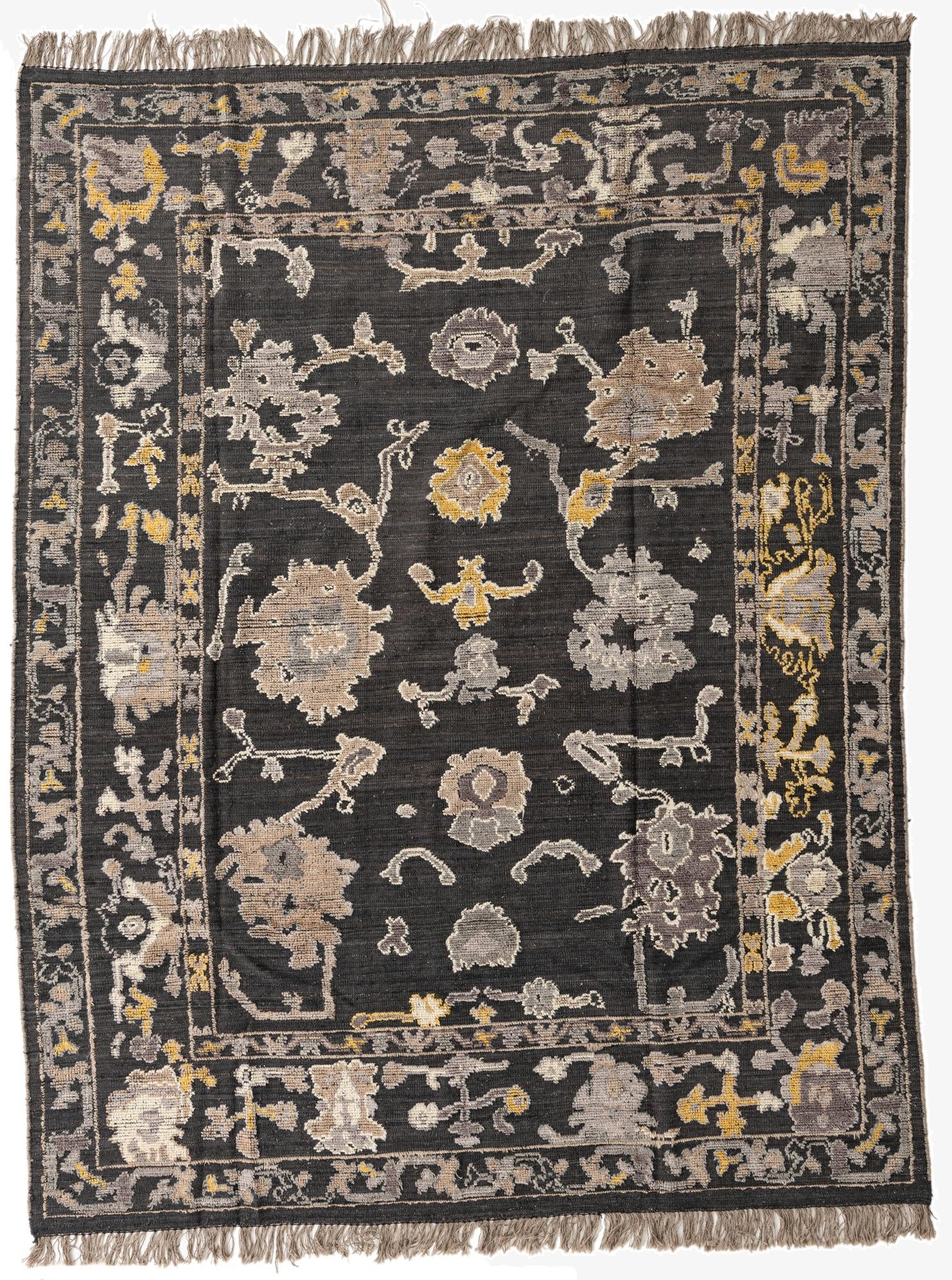 8' x 10' 3  Hand Knotted Oushak Wool Rug