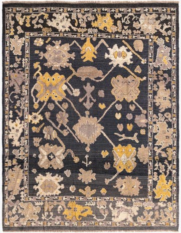 8' 2 x 10' 6 Hand Knotted Oushak Wool Rug