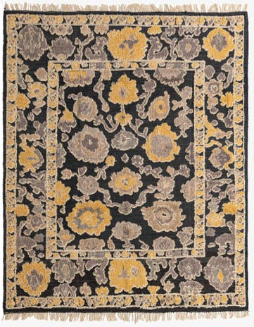 7' 10 x 9' 6 Hand Knotted Oushak Wool Rug