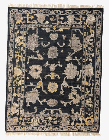 8' x 10' 4 Hand Knotted Oushak Wool Rug