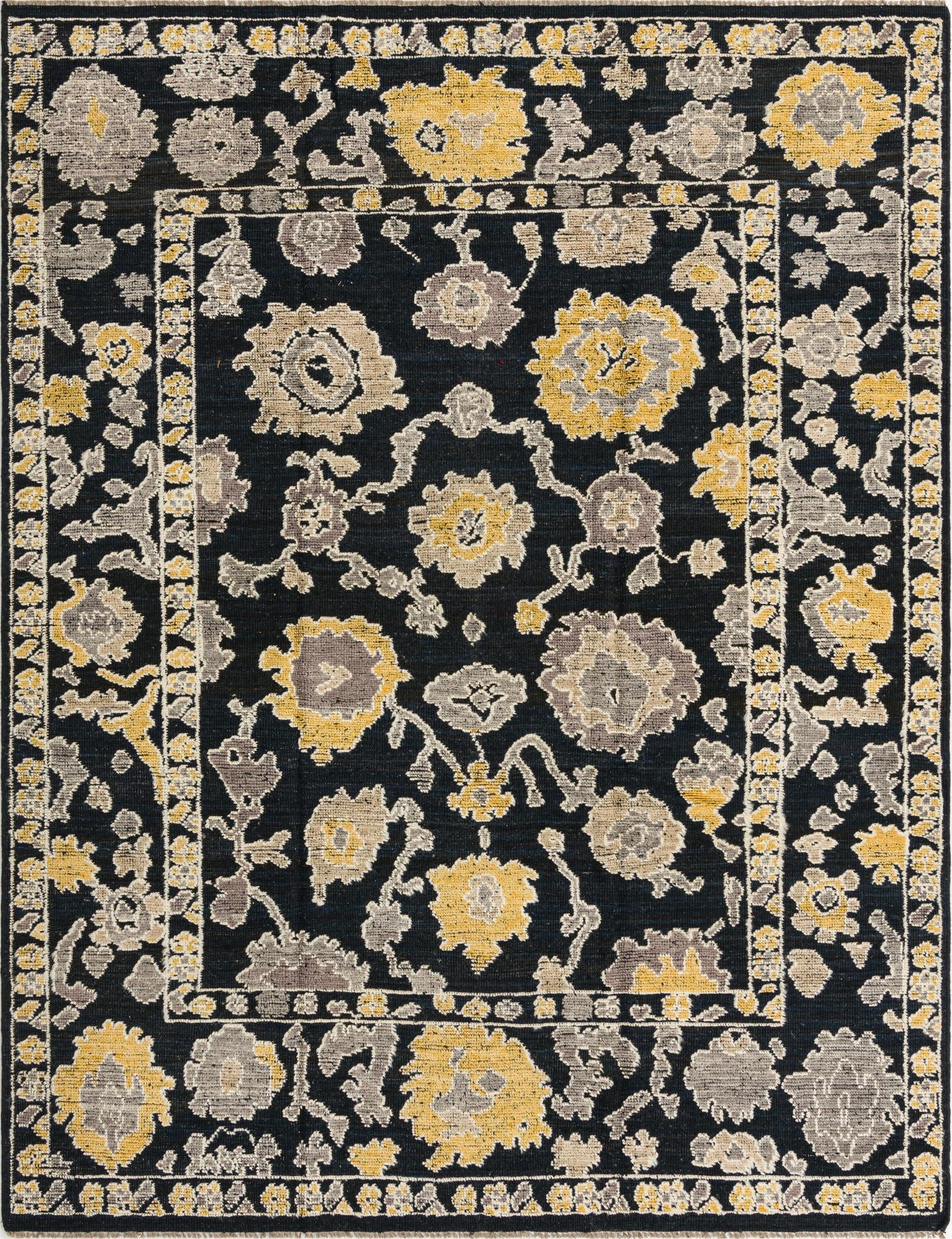 8' x 10' 4  Hand Knotted Oushak Wool Rug